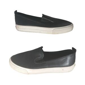 Calvin Klein Valette Black Embossed Logo Slip On‎ Sneakers Women US 8.5